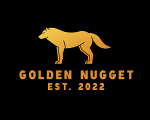 Golden Wild Wolf logo design