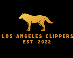 Animal - Golden Wild Wolf logo design