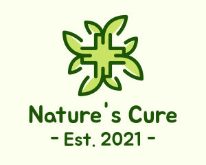 Herbal Medical Cross logo design