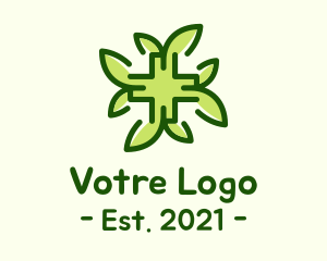 Environment Friendly - Herbal Medical Cross logo design