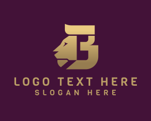 Luxe - Golden Lion Letter B logo design