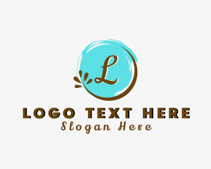 Cosmetic - Organic Paint Brush logo design