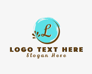 Organic Paint Brush Logo