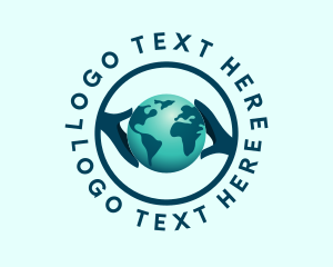 Global Earth Hand Logo