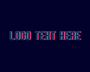 Neon Light - Tech Neon Glitch logo design