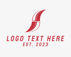 Courier - Modern Wave Letter S logo design