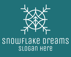 Winter - Diamond Winter Snowflake logo design