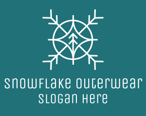 Diamond Winter Snowflake logo design