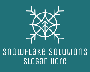 Winter - Diamond Winter Snowflake logo design