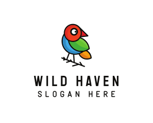 Colorful Bird Aviary logo design