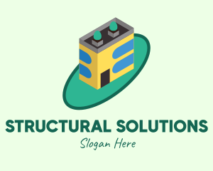 Structural - Geometric Building Design logo design