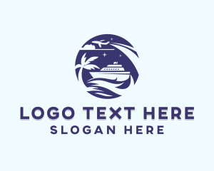 Logistics - Cruise Ship Tour Travel logo design