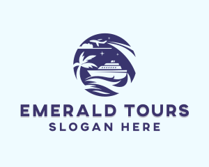 Cruise Ship Tour Travel logo design