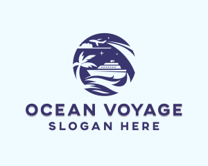 Cruise Ship Tour Travel logo design