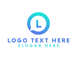 Online Forum - Messaging Chat Social logo design