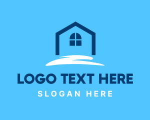 Home Builder - Blue Roof Home Maintenance logo design