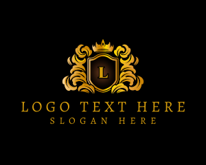 Luxury - Crown Shield Crest logo design