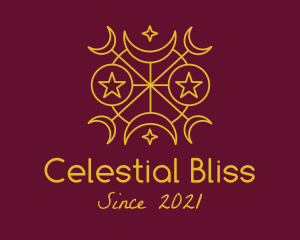 Gold Celestial Astrology  logo design