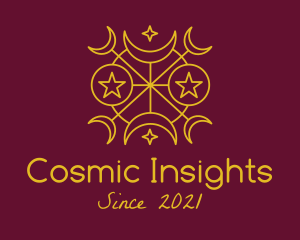 Gold Celestial Astrology  logo design