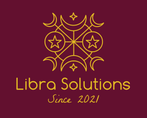 Gold Celestial Astrology  logo design