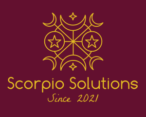 Gold Celestial Astrology  logo design