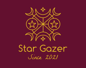 Astrologer - Gold Celestial Astrology logo design