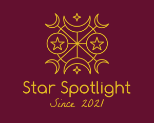 Gold Celestial Astrology  logo design