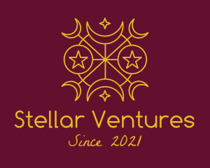 Gold Celestial Astrology  logo design