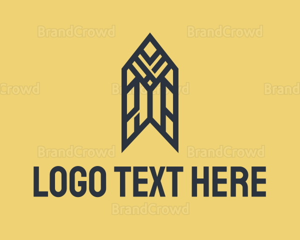 Tribal Arrow Pencil Logo