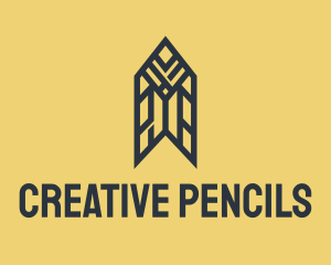 Tribal Arrow Pencil  logo design