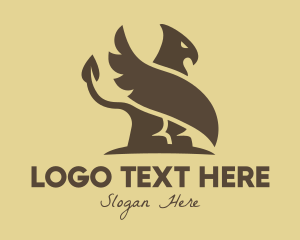 Lion - Brown Egyptian Griffin logo design