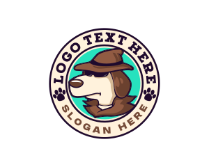 Fur - Detective Pet Dog logo design