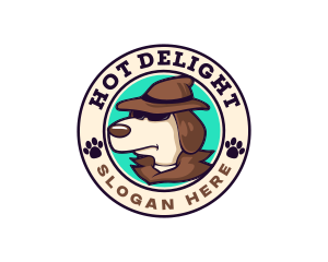 Detective Pet Dog logo design