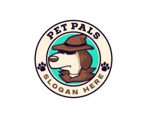 Detective Pet Dog logo design