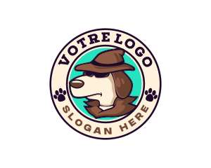 Fur - Detective Pet Dog logo design