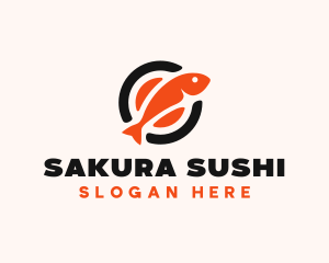 Sushi Asian Food Restaurant logo design