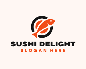 Sushi Asian Food Restaurant logo design