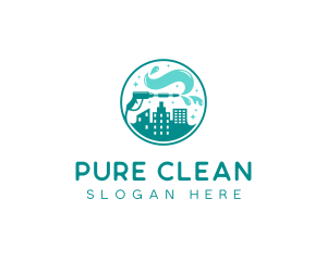 City Cleaning Pressure Washer logo design