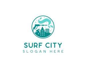 City Cleaning Pressure Washer logo design