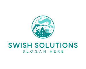 Swish - City Cleaning Pressure Washer logo design