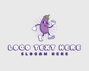 Mascot - Funny Eggplant Mascot logo design