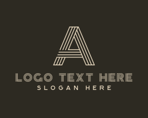 Consultant - Minimalist Stripes Letter A logo design