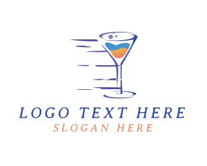 Mocktail - Express Winery Drink logo design