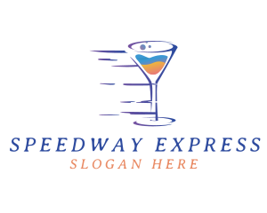 Express Winery Drink logo design