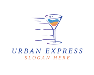 Express Winery Drink logo design