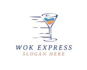 Express Winery Drink logo design