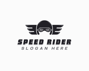 Biker Helmet Rider logo design