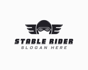 Biker Helmet Rider logo design