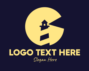 Spot Light - Moon Lighthouse Beacon logo design