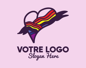 Allies - Festive Rainbow Heart Banner logo design
